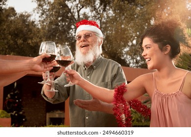 People cheering christmas southern hemisphere - Powered by Shutterstock