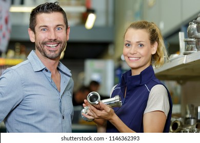 People Chooses Fasteners In Auto Parts Store