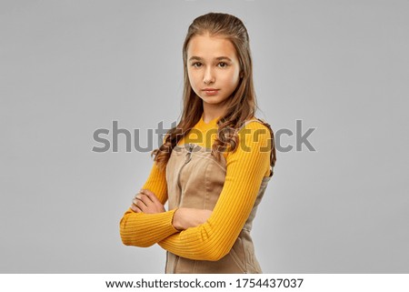 Similar – Image, Stock Photo Girl with a serious look and wet hair.