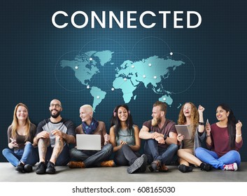 People Connected To Global Communication Online Community