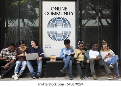 People Connected To Global Communication Online Community