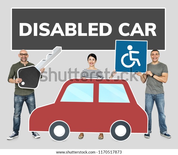 People with disabled car
parking