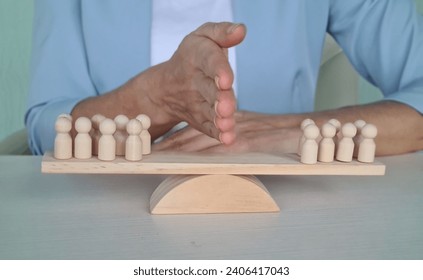 People are divided into two groups and a division of society. Political process and democratic elections