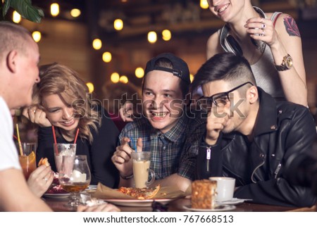People Drinking Coffee in cafe Concept