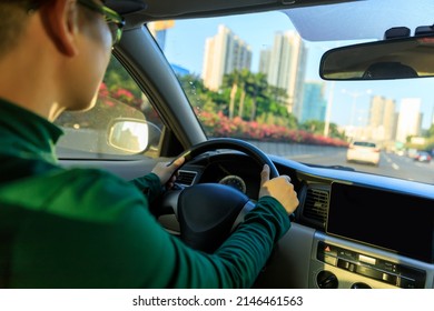 People Driving Car On City Road Stock Photo 2146461563 | Shutterstock