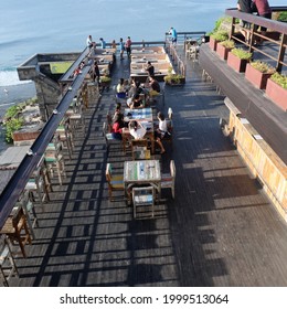 People Enjoying Sunset At Beach Club Bali, Indonesia February 2015