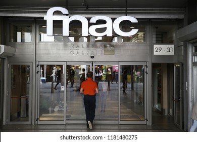 People Enter In Fnac Store  In Brussels In Belgium On Sep. 14, 2018