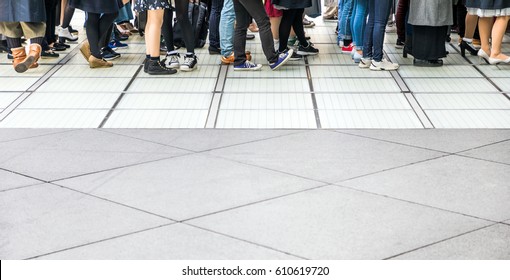 People Forming A Line