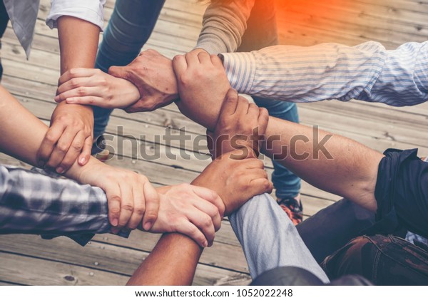 People\
Hand Assemble Corporate Meeting Teamwork\
Concept