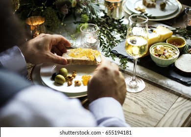 People hands eating food - Shutterstock ID 655194181
