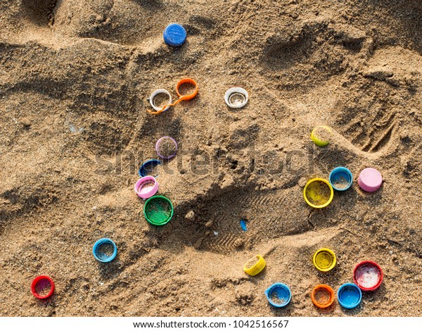 caps on the beach