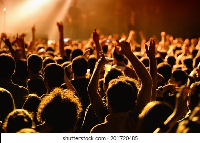 People have fun in a concert