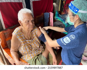 People Health Check Blood Pressure And Hearth Rate With Digital Pressure Gauge Standard Blood Pressure Test Results. Health And Medical Concept , 24 May 2022 , Buriram Province.