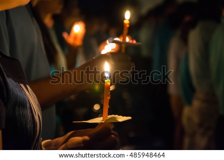 Similar – Image, Stock Photo Candlelight in a circle