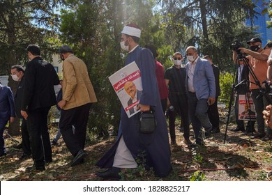 People Hold Pictures Of Jamal Khashoggi During An Event Marking Two-year Anniversary Of The Assassination Of Saudi Dissident Journalist Jamal Khashoggi At The Saudi Consulate In Istanbul, 02 10.2020