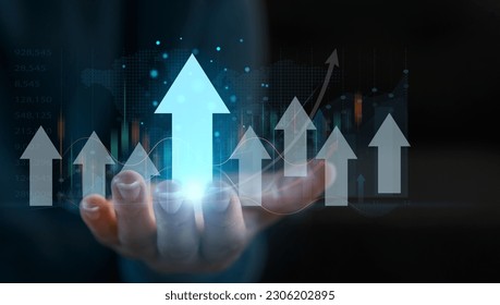People holding finance economic growth, graph money, global economic, trader investor, business financial growth, stock market, Investments funds, price, graph, technology and investment concept - Shutterstock ID 2306202895