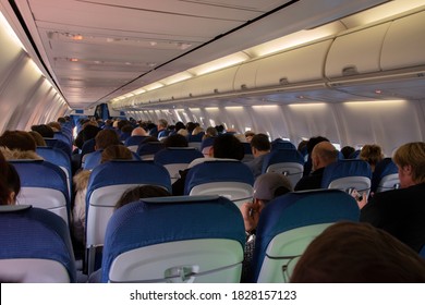 People Inside A KLM Plane At Manchester 9-12-2019