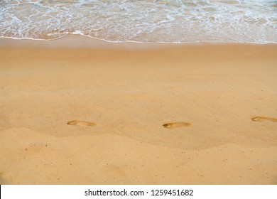 People leave footprints in the sand.