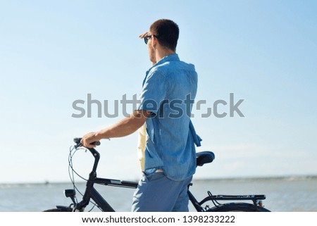 Image, Stock Photo far on the sea floats a fishing boat