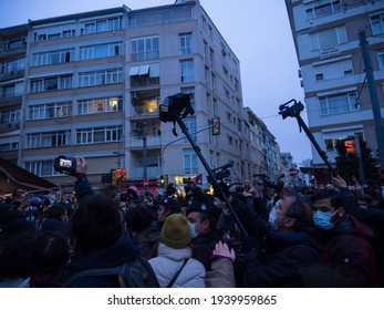 People Made A Press Statement And March To Protest President Recep Tayyip Erdogan's Termination Of The (Istanbul Convention) By Presidential Decree. Turkey Istanbul Kadikoy 20 March 2021