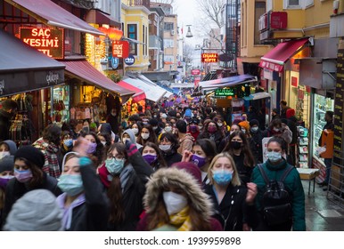 People Made A Press Statement And March To Protest President Recep Tayyip Erdogan's Termination Of The (Istanbul Convention) By Presidential Decree. Turkey Istanbul Kadikoy 20 March 2021