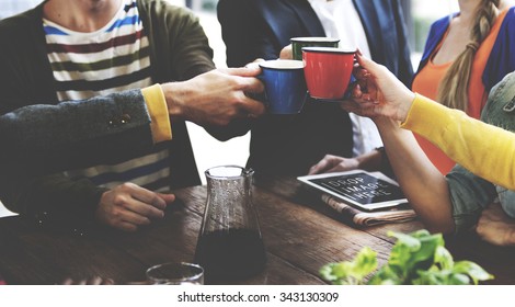 People Meeting Friendship Togetherness Coffee Shop Concept