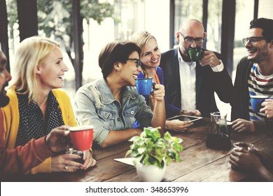 People Meeting Friendship Togetherness Coffee Shop Concept - Powered by Shutterstock