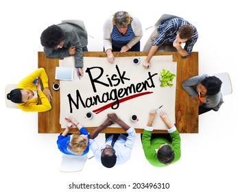 People In A Meeting And Risk Management Concepts