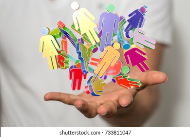 people network - Shutterstock ID 733811047