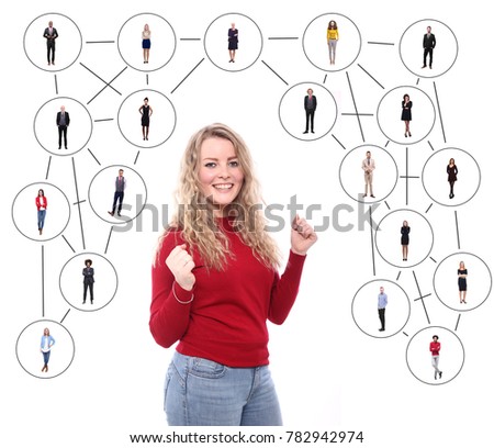 people in a network web