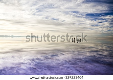 Similar – Image, Stock Photo …a family contemplates the sea