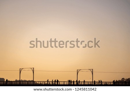 Similar – Construction worker on a construction site holds chain