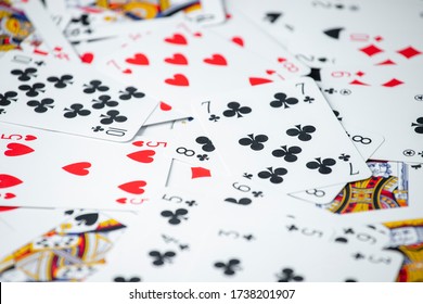 People play card games. Gambling concept. Poker games concept. Isolated