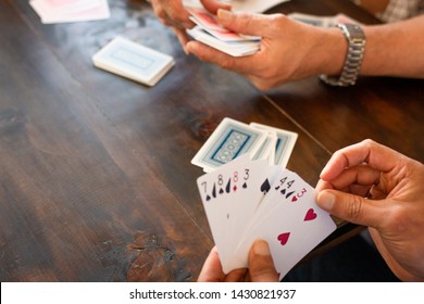 People Playing Card Game Card (Detail)