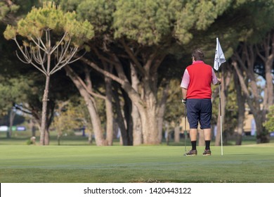 People Playing Golf In Malaga Costa Del Sol