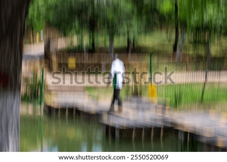People playing in the park in the style of impressionist paintings