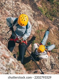 people rappeling , rappel, adventure photography
