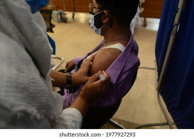 People Receives The 2nd Dose Of Covid-19 Vaccine During The Vaccination Drive At Bangabandhu Sheikh Mujib Medical University Hospital In Dhaka, Bangladesh, On May 22, 2021

