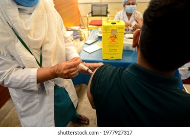 People Receives The 2nd Dose Of Covid-19 Vaccine During The Vaccination Drive At Bangabandhu Sheikh Mujib Medical University Hospital In Dhaka, Bangladesh, On May 22, 2021

