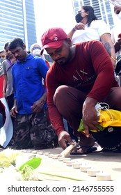 People Remembrance Of The Victims Of The 2019 Easter Sunday Bombing Attack In, Sri Lanka At The Galle Face Colombo On 17th April 2022