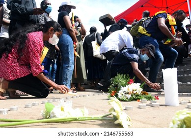 People Remembrance Of The Victims Of The 2019 Easter Sunday Bombing Attack In, Sri Lanka At The Galle Face Colombo On 17th April 2022