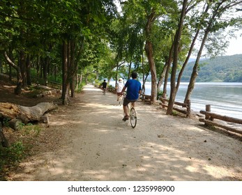 People Riding Bicycle, Bike, Cycle In Namisum, Chuncheon