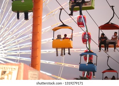 People Riding On A Lift A The Florida State Fair February 17, 2019