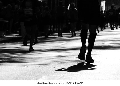 People Running Marathon In Cologne