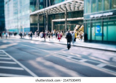 People silhouettes at office building Blurred. High quality photo