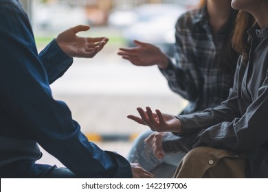 People sitting and talking together