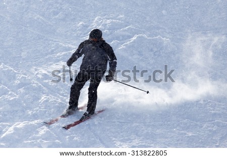 Tiefschnee Skifahren Sport