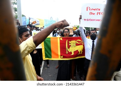 People Stage A Protest At Near The Sri Lankan Parliament In Colombo Against The Government Of Sri Lanka And Voiced Their Demand For The Resignation Of The President. 5th April 2022