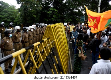 People Stage A Protest At Near The Sri Lankan Parliament In Colombo Against The Government Of Sri Lanka And Voiced Their Demand For The Resignation Of The President. 5th April 2022