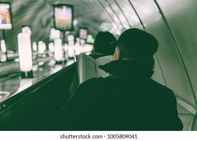 people in the subway in St. Petersburg